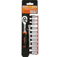 Набор головок торцевых с аксессуарами 1/4"DR, 4-13 мм, 12 предметов 055579