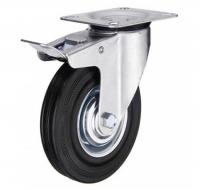 Колесо с опорой, поворотное с тормозом, евросерия, SRCb80