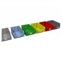 Упаковка пластиковых ящиков объем 3,8л (32шт), синие