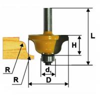 Фреза кромочная калевочная d 38.1, r6.4,хв.8 мм