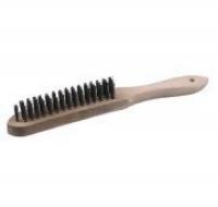 Щетка стальная "Master" 3 ряда, дерев. ручка