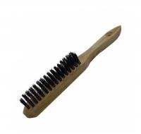 Щетка стальная "Master" 4 ряда, дерев. ручка