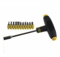 Отвертка с Т-образн. ручкой резин. + 11 насадок
