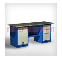 Верстак 2-тумб., тумба с дв.,тумба с 3 ящ., Roller, стол.оцинк. -синий