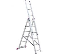 Лестница CORDA алюм. 3-х секционная универ. 3х 6 ступеней
