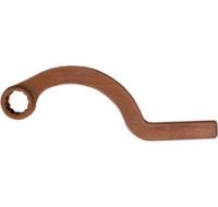 Ключ накидной с серповидной рукояткой 22мм, оцинкованный, 12-гранный