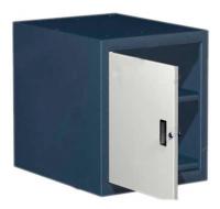 Тумба "Титан" с дверью, сине/серая