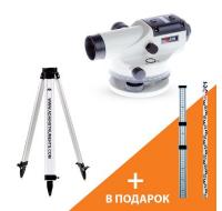 Нивелир ADA Basis + Рейка ADA STAFF 3 + Штатив на винтах ADA Light S
