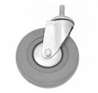 Колесо поворотное, серая резина, крепленый болт M12 SCtg25, до 50кг