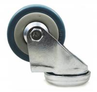 Колесо поворотное, серая резина, крепление под  болт,SChg55, до 100кг