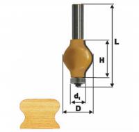 Фреза  кромочная фигурная d 32 х 38, хв.12 мм