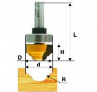 Фреза  пазовая фасонная d 35 х 16, r5.5, хв.12 мм