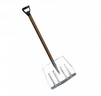 Лопата "Финская" пластм. с оцин. планкой 428х490мм, с черенком