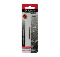 Сверло по металлу Р6М5 1,0мм 3шт в блистере